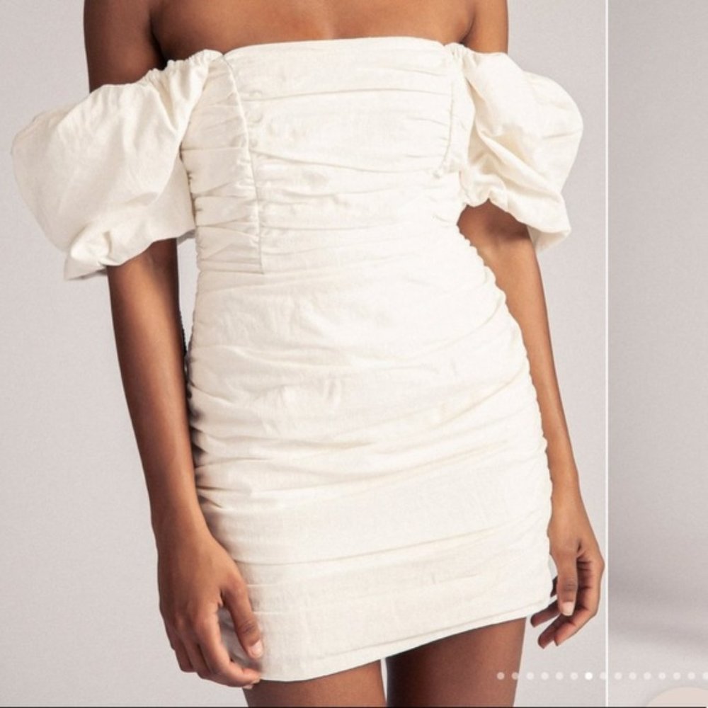 Linen cream dress brand new worn once for photoshoot